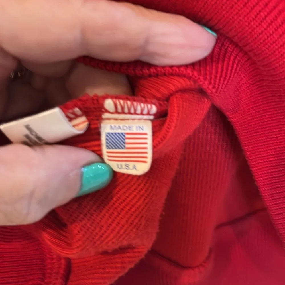 St Croix Men's Red Sweater made in USA USED size L - Picture 12 of 13